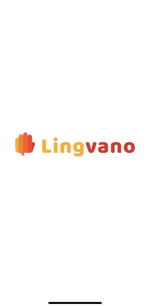 Screenshot of Lingvano splash screen.