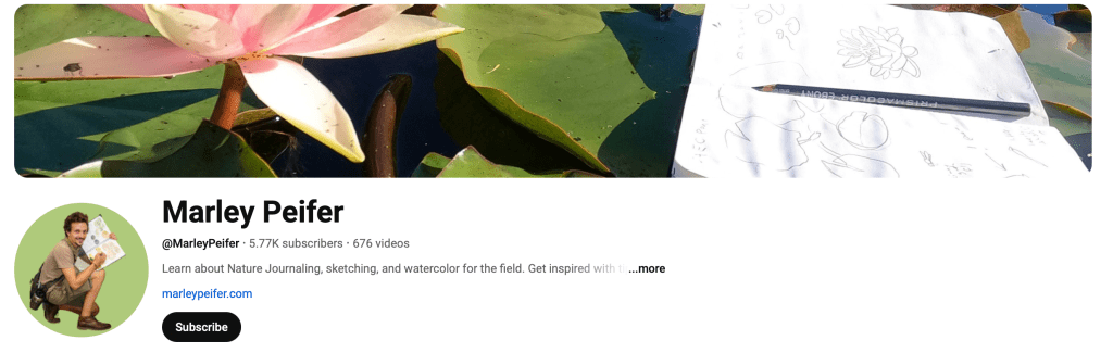 screenshot of Marley Peifer YouTube Channel